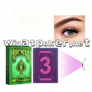 Bicycle Marked Cards Poker: Gold Stamping Green Edition for Poker Cheating Contact Lenses