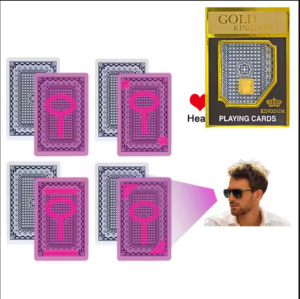 Infrared Marked Korean Gold Kingdum Plastic Playing Cards For Poker Cheating Contact Lenses