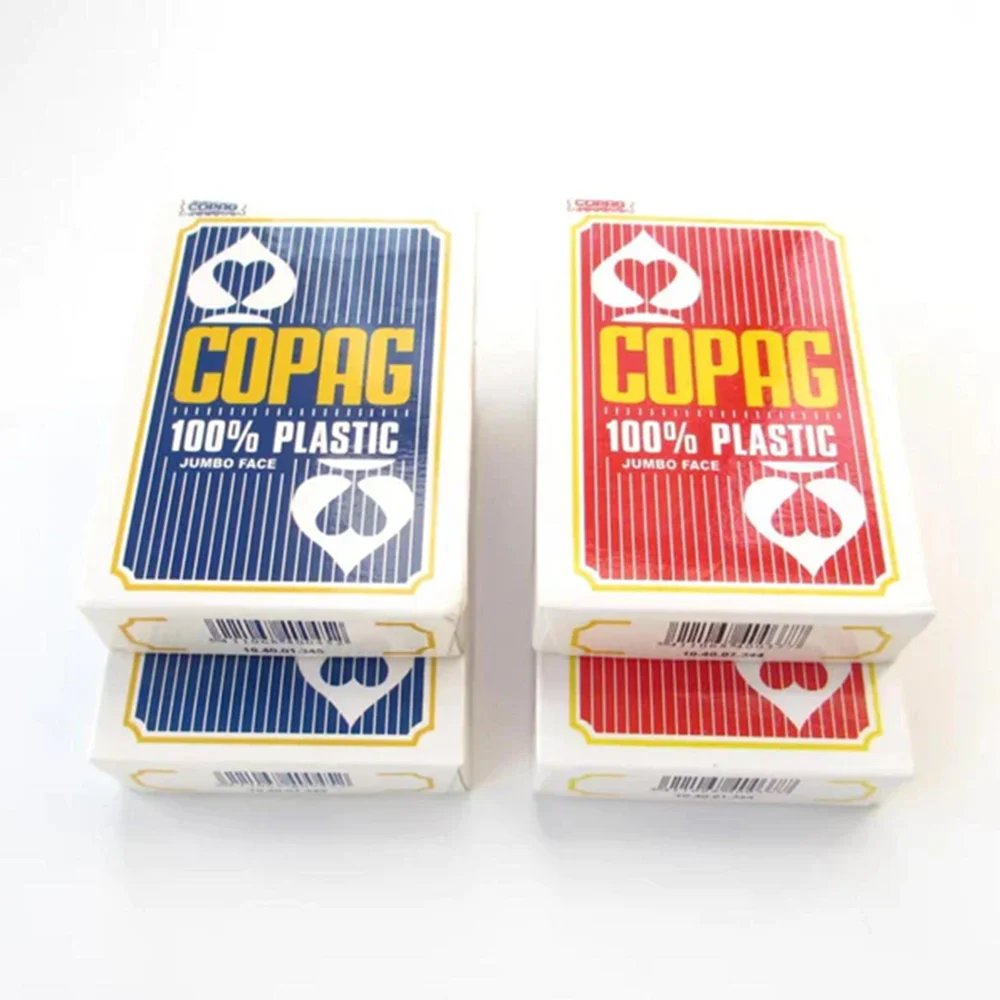 Copag Jumbo 面部塑料标记扑克牌,用于透视眼镜和红外隐形眼镜