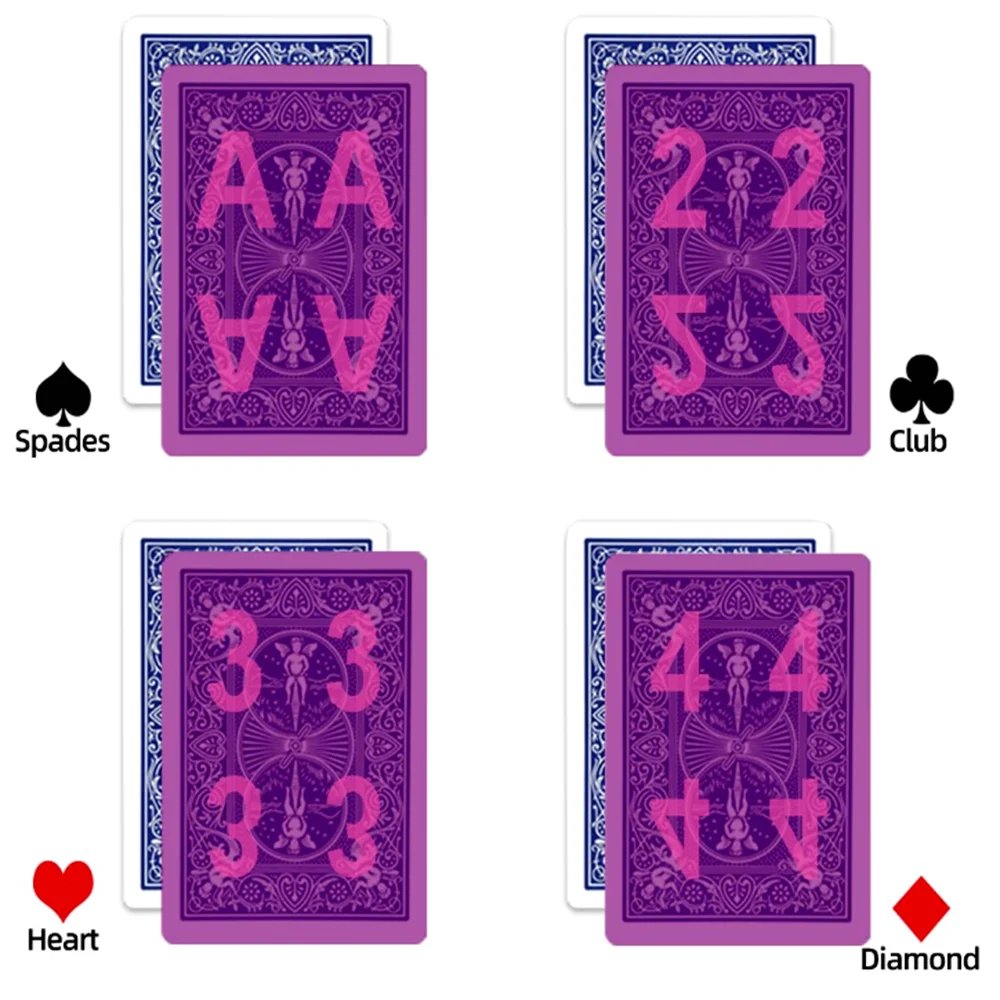 Infrared Marked Bicycle Bridge Size Cheating Cards For Infrared Ink Sunglasses & Marked Cards Contact Lenses