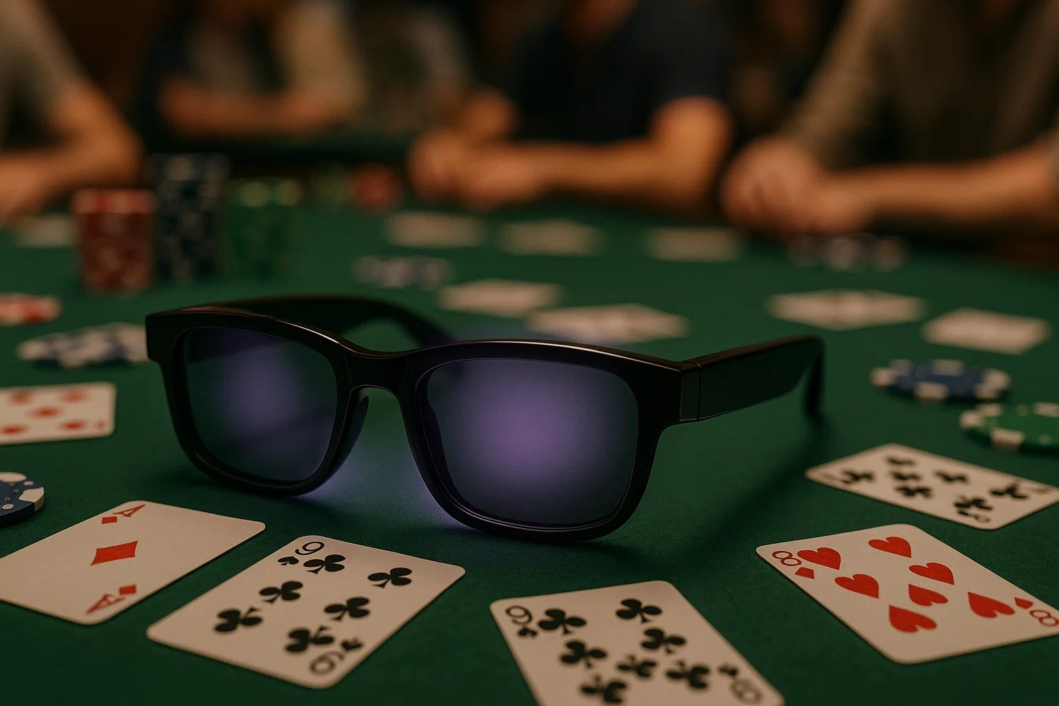 Stylish invisible ink glasses designed for poker games